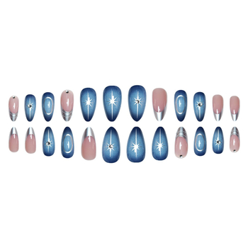 Mandlikujulised võltsküüned, prantsuse muster, kandmiseks sobiv stiil, kohalik bränd