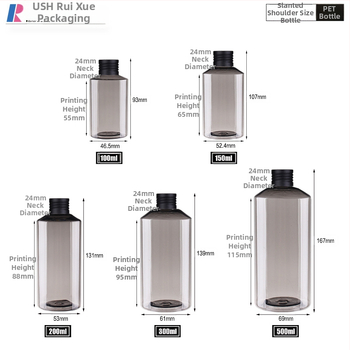 Kozmetická fľaša so sklonom ramena a kovovým uzáverom, kovové telo s komponentmi z acrylic/PMMA, náter sprejom