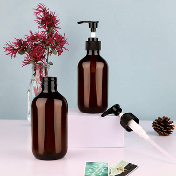 PET plastová fľaša na kozmetiku s pumpou, matný povrch, UV tlač