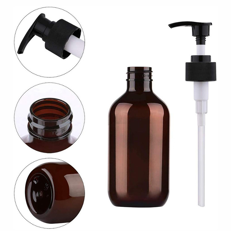 PET plastová fľaša na kozmetiku s pumpou, matný povrch, UV tlač