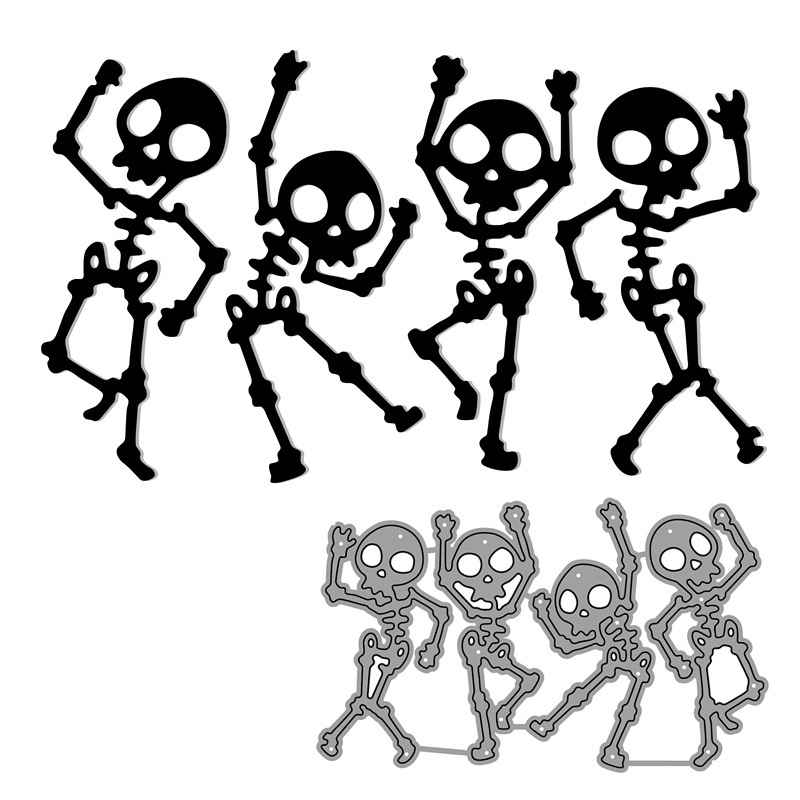 Die-cut nuga Halloween kolju motiiviga scrapbookinguks (süsinikterasest, graveerimine)