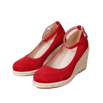 Naiste platvormkingad boheemlase stiiliga, ümmargune varvas, nubuk ülemine, kõrge kand 6–8 cm