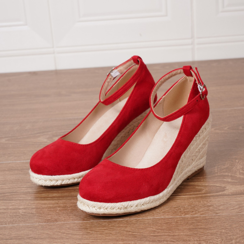 Naiste platvormkingad boheemlase stiiliga, ümmargune varvas, nubuk ülemine, kõrge kand 6–8 cm