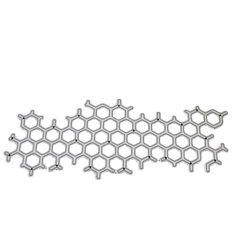 Lõikekujundused DIY scrapbookinguks – geomeetria, honeycomb pitsiline muster, kõrge süsinikusisaldusega teras, graveerimine, metall