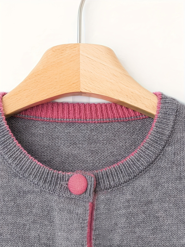 Naiste kudum-kardigan - viskooskiud, ringkaelus, pikad varrukad, keskmise paksusega, Euroopa ja Ameerika stiil, sügis 2024