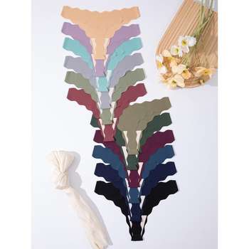 Tangá spodná bielizeň s vlnitým lemom, mäkká a priedušná; nízky pás; U-tvar dizajn; 100% hlavný materiál.