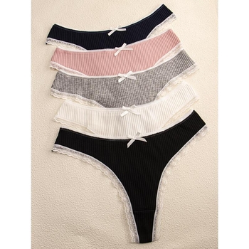 Naiste aluspüksid paela detailiga, madal vöökoht, 100% peamine materjal, 100% krovooder, kevadine kandmine