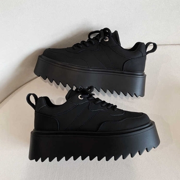 Meeste igapäevased tossud paksu tallaga ja kõrguse tõstmisega - ümmargune varvas, PU ülaosa, kummist tald, pitsiga kinnitamine