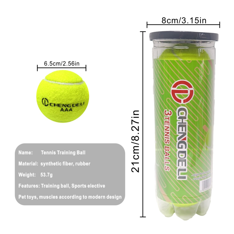 Tenisové loptičky v plechovke so značkou Sincerity – kód 202511, guma, tlač loga, prispôsobenie