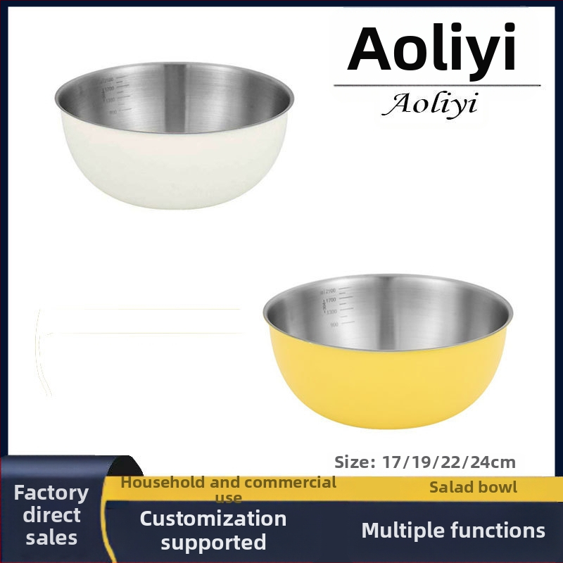 Kórejský štýl nerezová misa na šalát – Olliyi; Materiál: nerezová oceľ; Pre kuchyňu a komerčné použitie; Tvorivý dizajn; Pôvod Guangdong