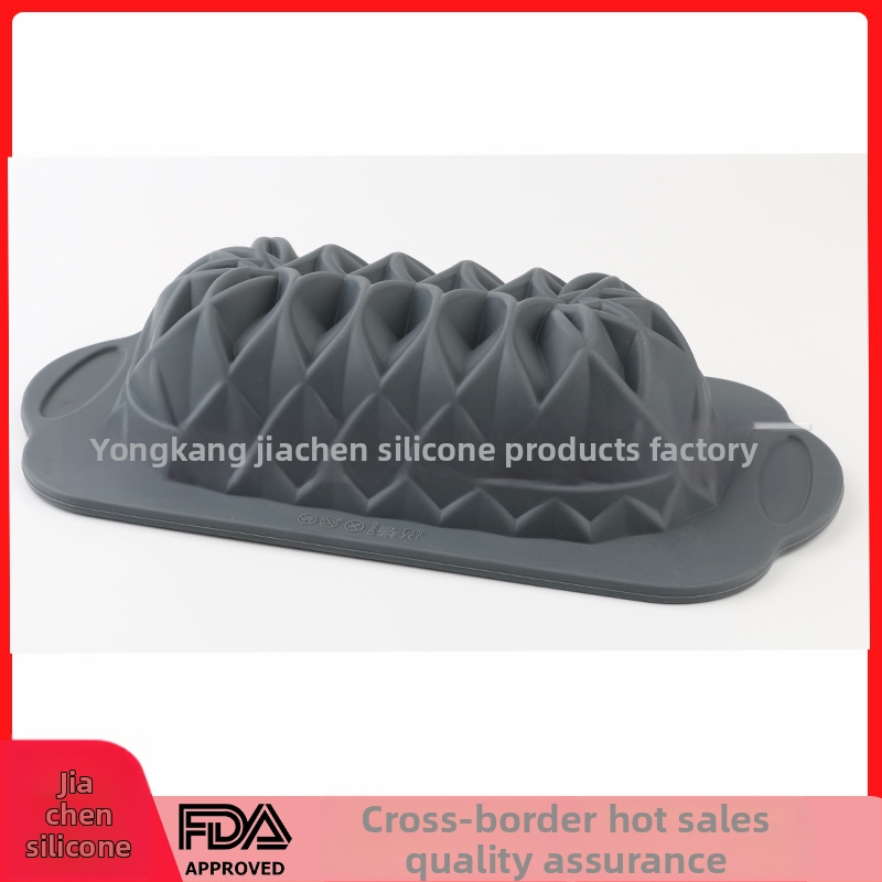 Silicone mold s tvarom lotosu na chleba a koláče, štvorcový rebrovaný dizajn, potravinárska kvalita, odolná vysokým teplotám