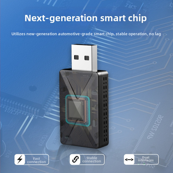 Cutie CarPlay, trecere de la cablat la CarPlay wireless, oglindire Android 2-in-1, procesor dual-core, interfață USB, rezoluție originală a mașinii