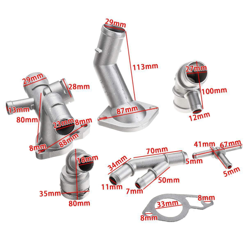 Σετ αναβάθμισης φλαντζας ψύξης από αλουμίνιο για VW Golf MK4, Jetta 1.8T και Audi TT — πάχος τοιχώματος 8