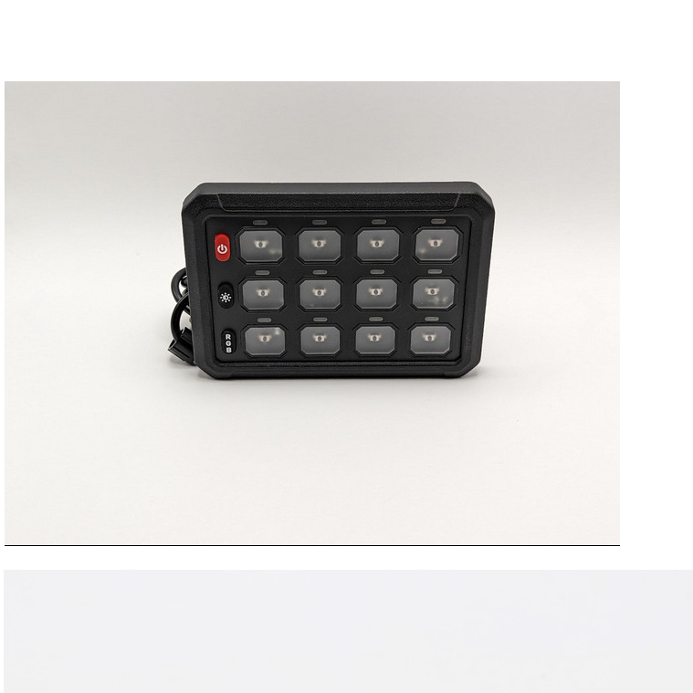 RGB 12-bitový dotykový panel s riadiacim boxom, stmievateľné osvetlenie, 12–24V, IP65