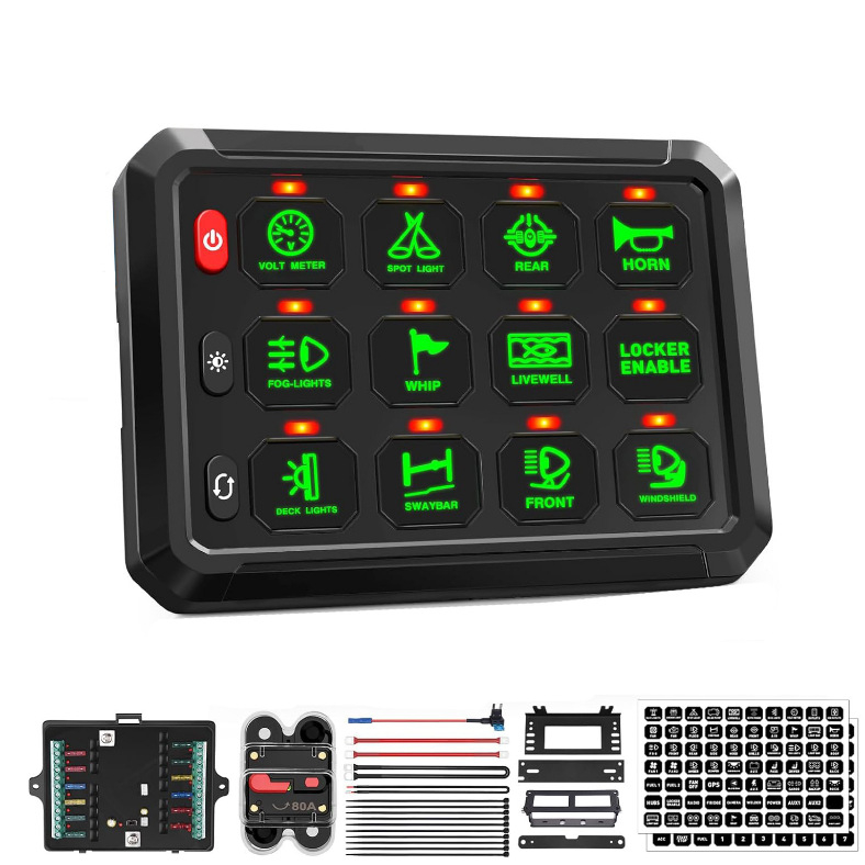 RGB 12-bitový dotykový panel s riadiacim boxom, stmievateľné osvetlenie, 12–24V, IP65