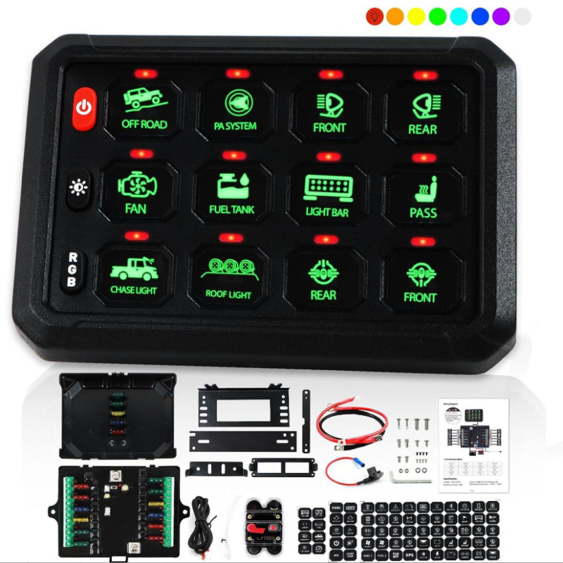 RGB 12-bitový dotykový panel s riadiacim boxom, stmievateľné osvetlenie, 12–24V, IP65