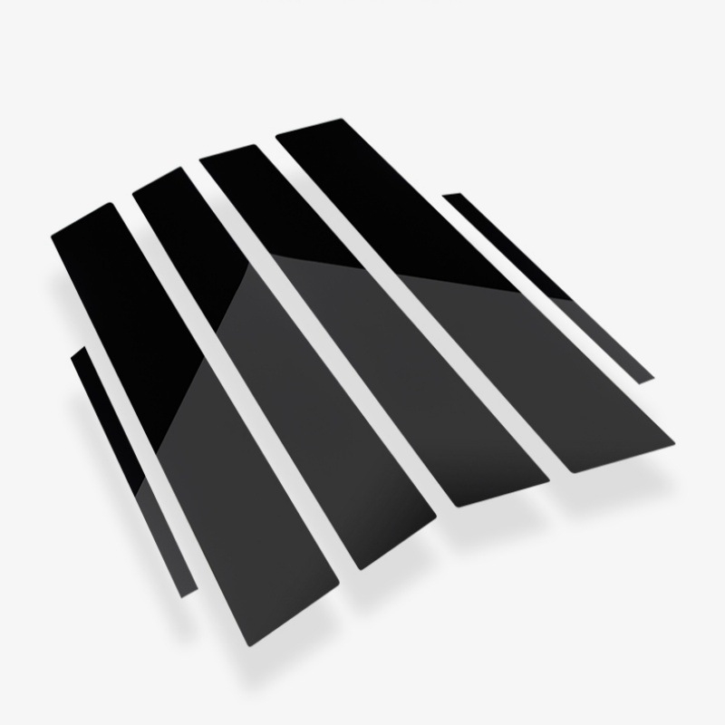 Dekoratívne nálepky na stredný pilier okien pre modely Toyota: Vios, Reiz, Yaris, Highlander, Crown, Land Cruiser; 2006–2023; PC materiál; automatická prevodovka.