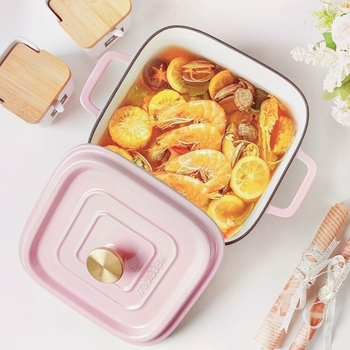 Smaltovaný hrniec na polievku - multifunkčný, Materiál: smalt, Pôvod: Hebei (Cangzhou), Uvedený na trh 2023