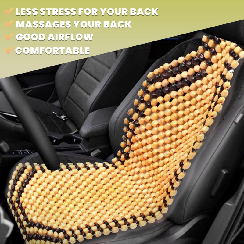 Bolong puidust helmestega autoistme padi, ühekojaline konstruktsioon, juhtistmele, lihtne stiil, nelja aastaaja universaalne sobivus