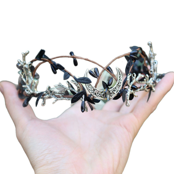 Čelenka na hlavu z zliatiny, ručne vyrobená, prírodný lesný inšpirovaný štýl, svieži a sladký dizajn, pre ženy
