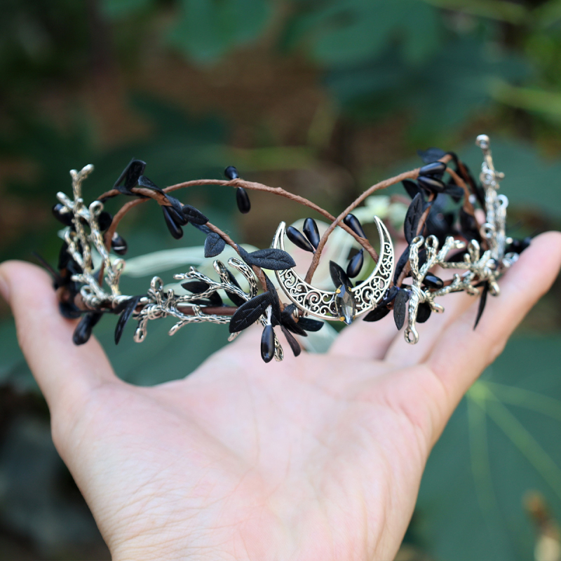 Čelenka na hlavu z zliatiny, ručne vyrobená, prírodný lesný inšpirovaný štýl, svieži a sladký dizajn, pre ženy