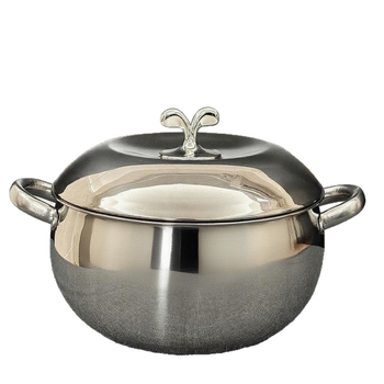 Nerezový hrniec na polievku, zosilnený dizajn s dvomi uchami, nepriľnavý povrch, objem 2,1–4 l