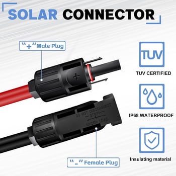 XT60 Solárny Rozšírovací Kábel (Značka: Aikool; Model: Other; Balenie: 31.09 x 30.2 x 5.41 cm; Materiál: Other)