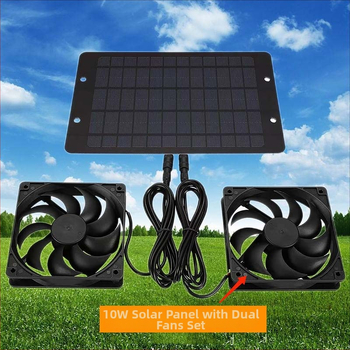 Sada solárneho panelu s dvojitnými ventilátormi (10W, 12V, CE certifikované)
