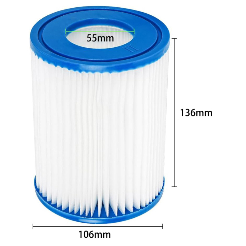 Blanc filtračný prvok pre bazén na úpravu vody, filtračný materiál, odolný voči vode