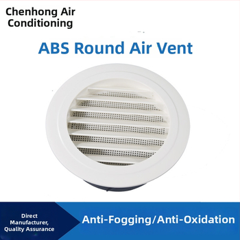 ABS diskový výduch vzduchu so sieťkou, proti komárom pre centrálnu klimatizáciu
