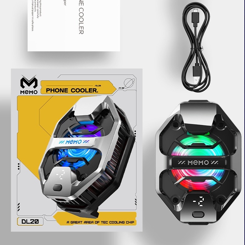 Mimo DL20 AI chladič pre telefón, 20W, ABS, USB-C, 3 rýchlosti chladenia