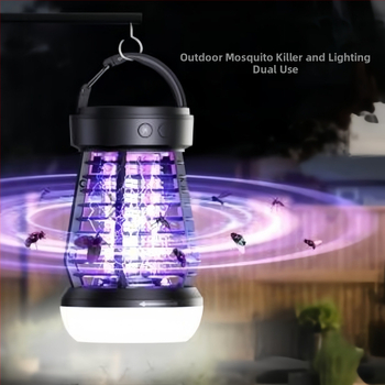 Lampa na zabíjanie komárov pre vonkajšie použitie, model J10, elektrický šok, nabíjateľná Li-ion batéria 1500 mAh, LED pasca, pokrytie 21–30 m², ABS materiál
