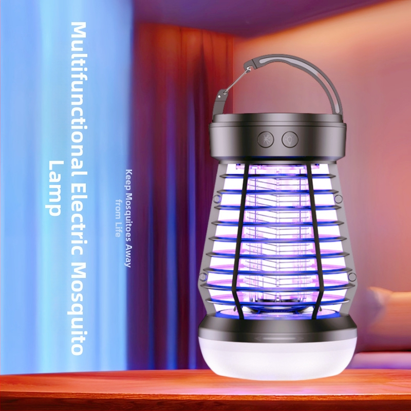 Lampa na zabíjanie komárov pre vonkajšie použitie, model J10, elektrický šok, nabíjateľná Li-ion batéria 1500 mAh, LED pasca, pokrytie 21–30 m², ABS materiál