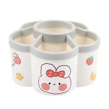 360° otáčajúci ceruzkovník s viacerými priehradkami, veľký objem, stolový organizér pre kanceláriu, PP materiál, možnosť potlače loga