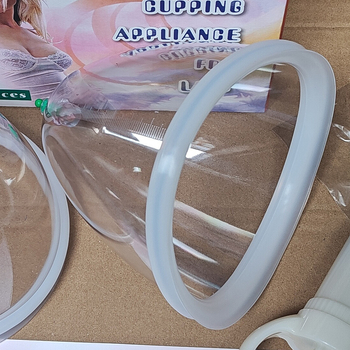 Conci SJ01 Vákuové pučovacie zariadenie so silikónovým prsteňom — plastový a silikónový pohár pre zdravú masáž a fitness tela