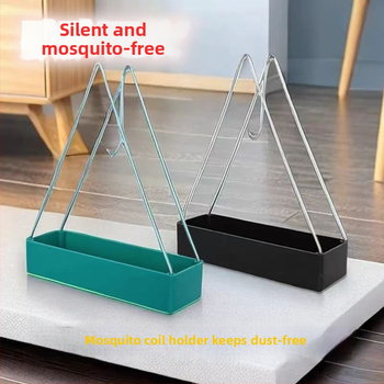 Visiaci stojan na kadidlo proti komárom, trojuholníkový tvar, z kovaného železa a santalového dreva, pre domáce použitie