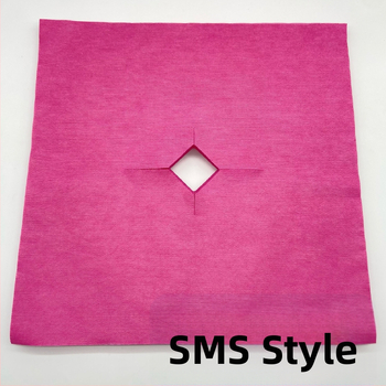 Jednorazová tvárová podložka z netkanej textílie, jednofarebná, s potlačeným logom, možnosť prispôsobenia