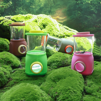 Šalica za promatranje kukaca za djecu s dvostrukim preklopnim poklopcem, ABS, ručna, za poticanje interesa, uzrast 7–14 godina