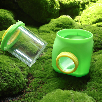 Šalica za promatranje kukaca za djecu s dvostrukim preklopnim poklopcem, ABS, ručna, za poticanje interesa, uzrast 7–14 godina