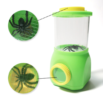 Šalica za promatranje kukaca za djecu s dvostrukim preklopnim poklopcem, ABS, ručna, za poticanje interesa, uzrast 7–14 godina