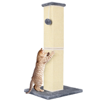 Stĺpik na škrabanie pre mačky a lezecký rám – sisal, jednoduchý štýl, hmotnosť 4,6 kg