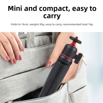 Stolný mini statív na video, prenosný, s výsuvnou tyčou, z plastu