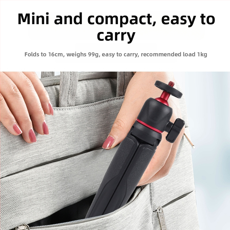 Stolný mini statív na video, prenosný, s výsuvnou tyčou, z plastu