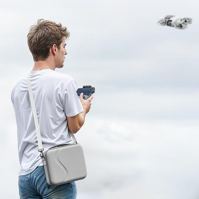 Carcasa EVA pentru accesorii DJI Neo Fly More Combo dronă, spațiu de depozitare portabil, rezistentă la șocuri și căderi, construcție prin presare termică + cusătură, model BAORUI-PW-30