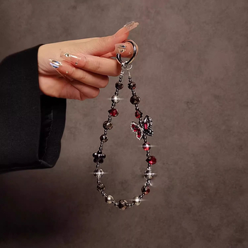 Privjesak za mobitel – Ručno izrađeni umjetni kristal, leptir oblik, višenamjenski