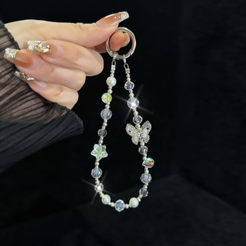 Privjesak za mobitel – Ručno izrađeni umjetni kristal, leptir oblik, višenamjenski