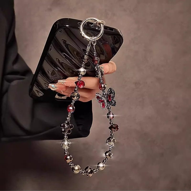 Privjesak za mobitel – Ručno izrađeni umjetni kristal, leptir oblik, višenamjenski