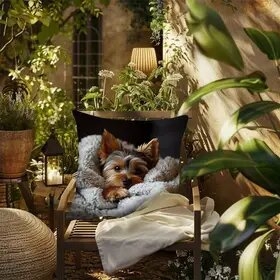 Калъф за възглавница с Йоркшир териер модел, полиестер, модерен стил, за дневна, серия животински калъфки