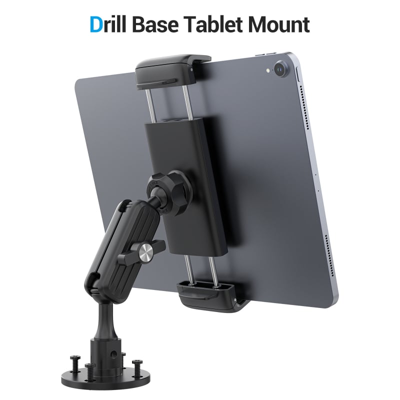 Автомобилен държач за таблет и телефон, от алуминиева сплав, въртящ се, модел K20-3, размери 135×95×150 мм, тегло 258 g