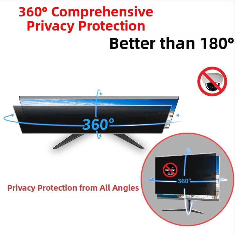 Ochranná fólia súkromia pre notebooky a stolné počítače – 360° pokrytie, full-body film, proti otlačkom prstov, PET/TPU, kompatibilný s Apple, Lenovo, Huawei, HP, Dell, Panasonic, TCL